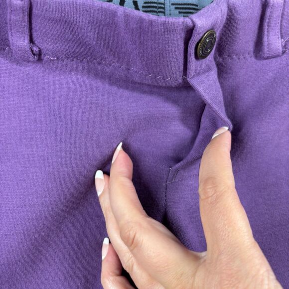 TuffRider Girl Embroidered Pull-On Riding Pants Breeches Purple Size 8 J106 - Picture 2 of 9